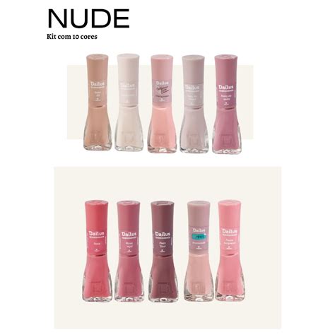 Dailus Nude Kit Esmaltes Tons Nudes Shopee Brasil