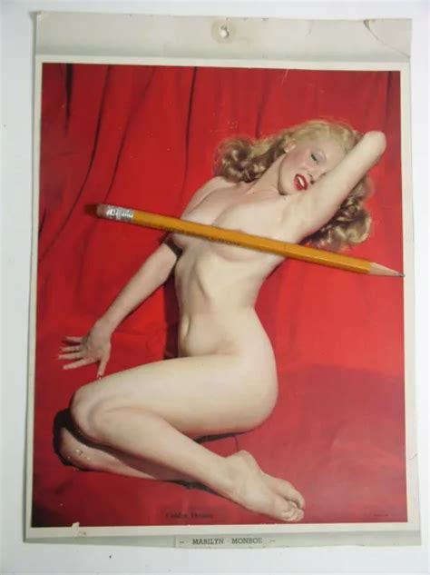 VINTAGE MARILYN MONROE Nude Calendar 1955 15 20 PicClick UK