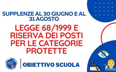 Supplenze Da GaE E GPS Riserva Di Posti Per Le Categorie Protette