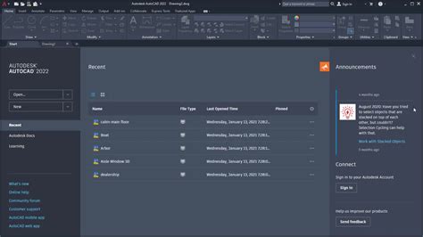 Start Tab Redesign What S New In Autocad Lt Autodesk