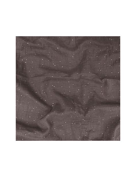 Tissu Double Gaze Paillette Raisin