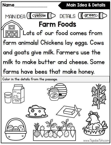 Reading Comprehension Passages And Questions Main Idea Compare Contrast