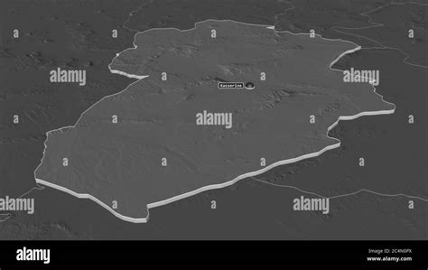 Zoom In On Kassérine Governorate Of Tunisia Extruded Oblique