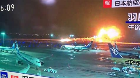 Il Video Del Momento In Cui L Aereo Della Japan Airlines Tocca La Pista