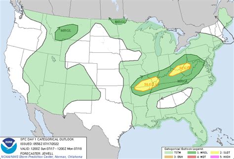 Storm Prediction Center Jul 17 2022 0600 UTC Day 1 Convective Outlook