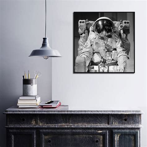 Cuadro De Astronauta Moderno Para Sala De Estar Pintura En Lienzo De