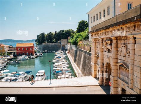 Land Gate and marina in Zadar, Croatia Stock Photo - Alamy