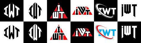 Iwt Letter Logo Design In Six Style Iwt Polygon Circle Triangle