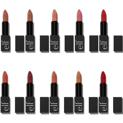 ELF O Face Satin Lipstick Collection 10 Beautiful Shades October 2023