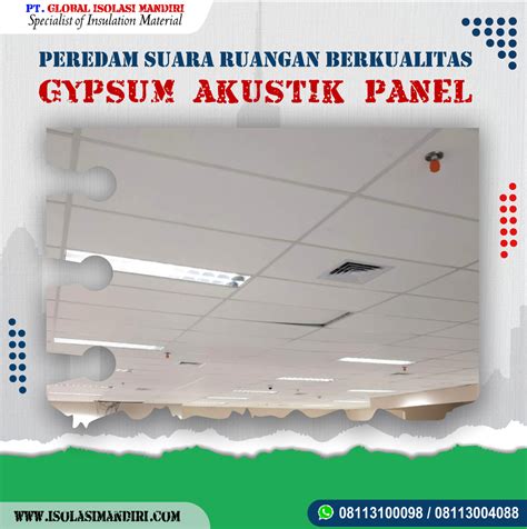 Jual Gypsum Akustik 9mm Murah Peredam Suara Isolasi Mandiri