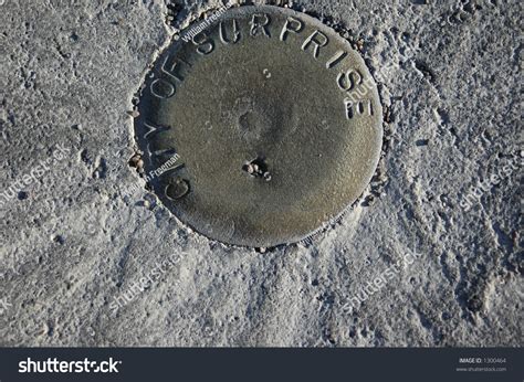 Image Of Brass Property Survey Marker Embedded In Concrete Along Public ...