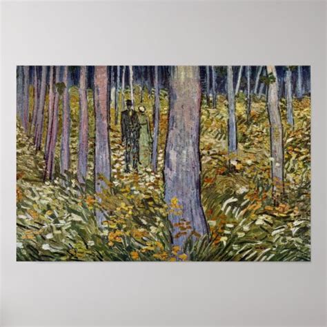 Couple Walking In The Forest By Vincent Van Gogh Poster Zazzle Co Uk