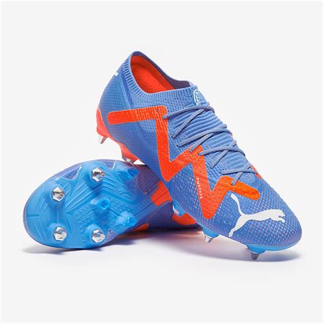 Puma Future Ultimate Low SG Glimmer Blau Weiß Ultra Orange Herren