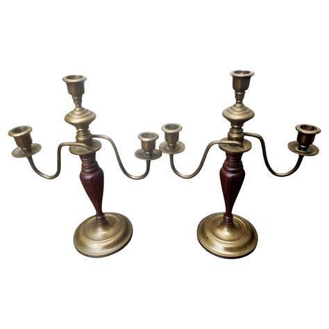 19th Century Pair Of Brass Church Candelabras For Sale At 1stDibs