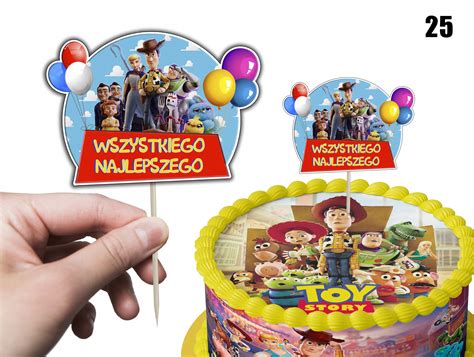 TOPPER NA TORT Ozdoba Dekoracja Urodziny Torcik TOY STORY BAJKI GRY