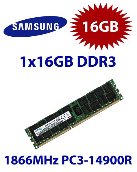 Samsung 16GB Modul DDR3 RAM 1866 Mhz PC3-14900R ECC REG DIMM ...