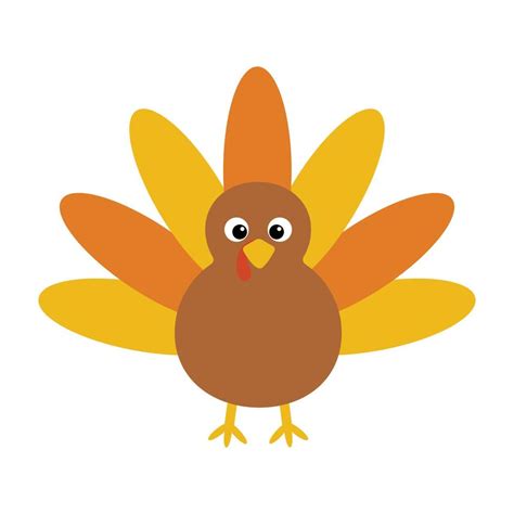 Vector Illustration Of Thanksgiving Turkey Isolated On White Background