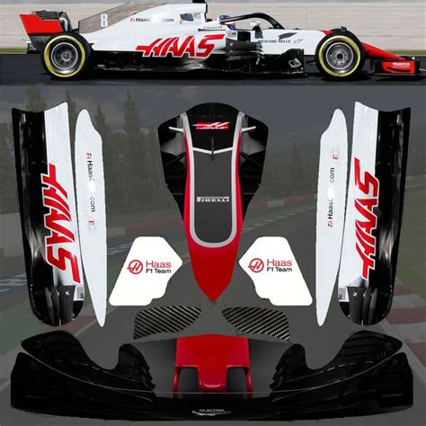 NEW 2018 Haas F1 Lotus Sticker Kit For Tonykart OTK M4 Pods Nosecone