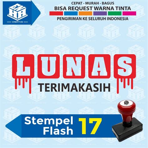 Jual Stempel Lunas Cap Lunas Stempel Lunas Persegi Stempel Lunas