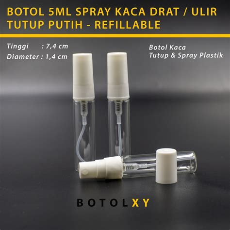 Jual Botol Spray Kaca Ml Refill Parfum Vial Travel Size Decant Tutup