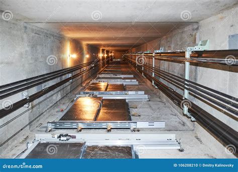 Elevator In Lift Shaft Stock Photo Image Of Builder 106208210