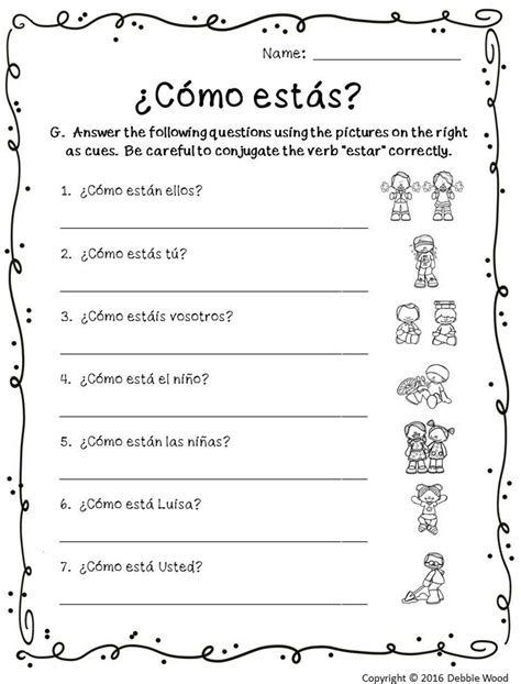 Printable Spanish Worksheets Printable Worksheets