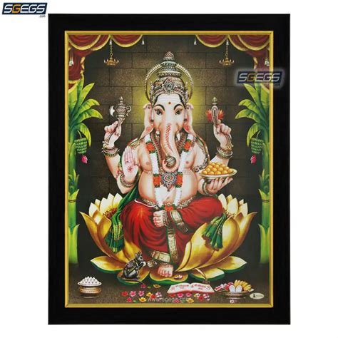 God Ganesha Photo Frame Hd Picture Frame Religious Framed Poster