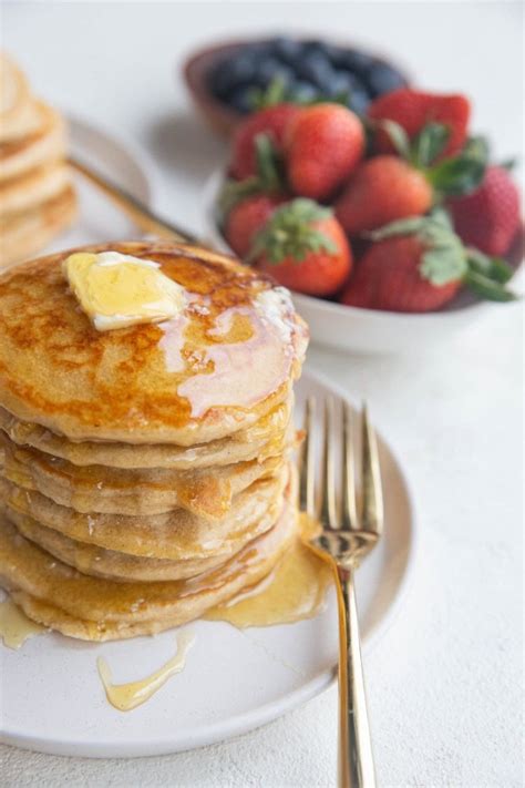 Oatmeal Protein Pancakes - The Roasted Root