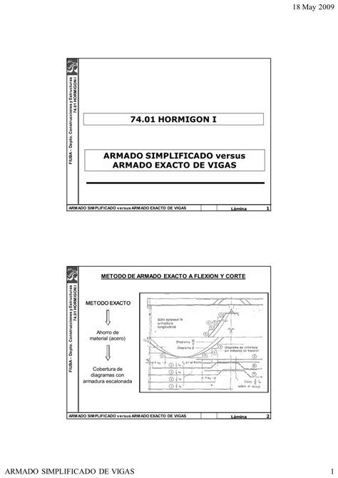 PDF 74 01 HORMIGON I ARMADO SIMPLIFICADO Versus Materias Fi Uba Ar