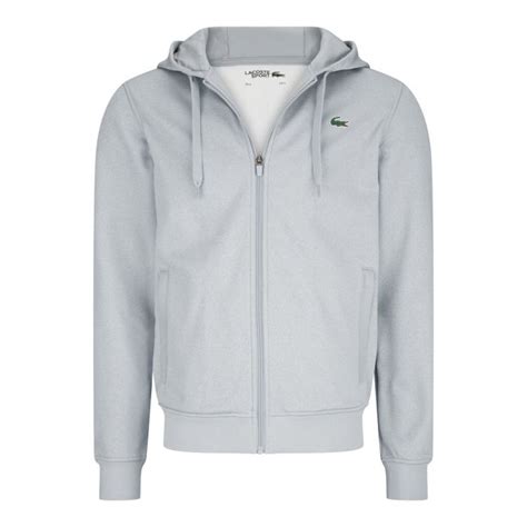 Lacoste Polyester Full Zip Hoodie Grey