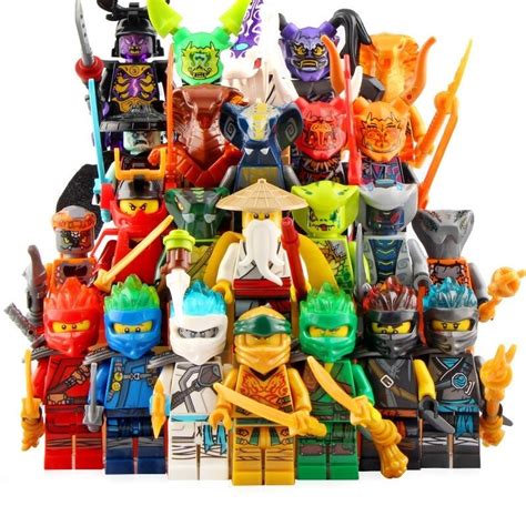 24pcs Ninjago Forbidden Spinjitzu Overlord Snake Pyro Viper Oni Mask