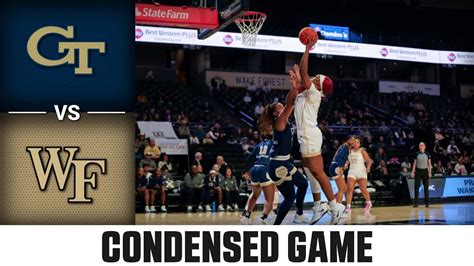 Georgia Tech Vs Wake Forest Condensed Game 2022 23 ACC Womens