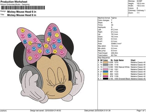 Mickey Mouse Head Embroidery Designs Etsy