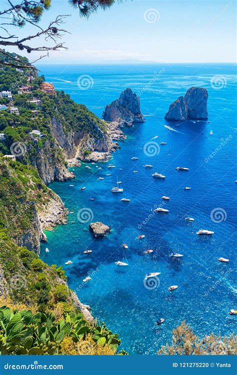 Capri Island Italy Stock Photo Image Of Mountain Faraglioni 121275220