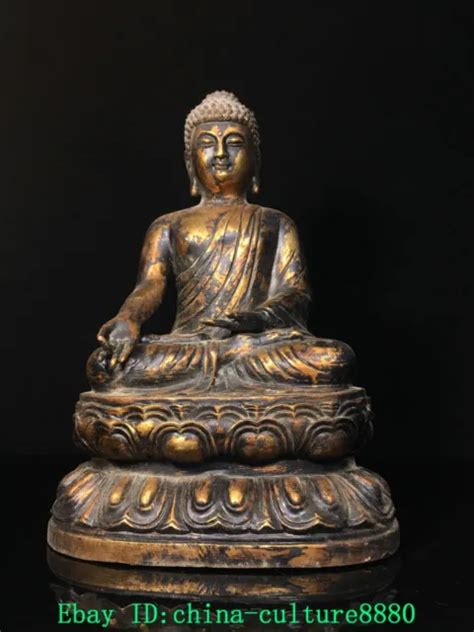 Vieux Bouddha Shakyamuni En Bronze Tib Tain Eur Picclick Fr