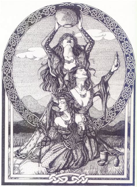 Maiden Mother And Crone Pagan Art Triple Goddess Wicca