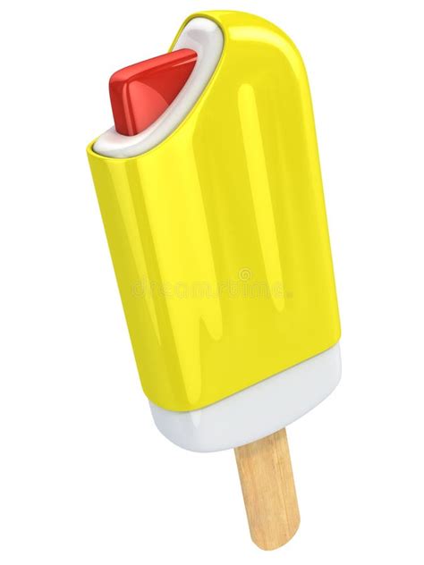 Barra De Helado En Un Palillo Stock de ilustración Ilustración de