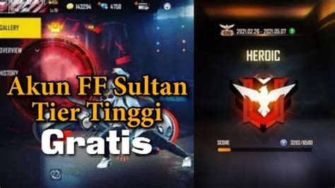 Akun Ff Sultan Gratis Asli Masih Aktif Dan Tidak Terpakai