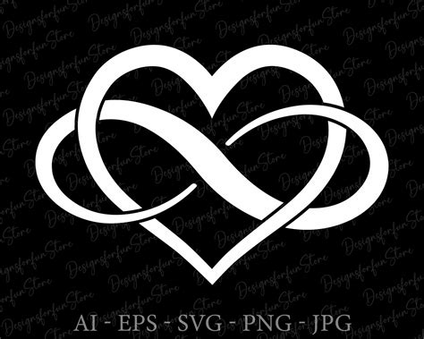 Infinity Heart Svg Digital Download Love Infinity Svg Heart Etsy Canada