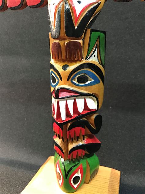 Finely Carved And Painted Totem Pole By Haida Gwaii Artist Raymond Williams