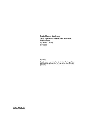 Fillable Online Fusion Middleware Getting Started With JAX WS Web
