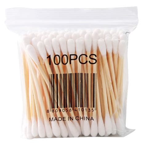 100 Count Bamboo Sanitary Swab Alcohol Swabs Travel Ear Swabs Safety