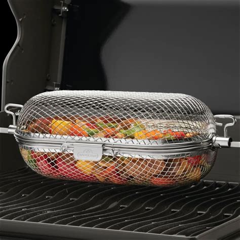 Rotisserie Grill Basket Hot Things Barbecues Heaters Outdoor Kitchens