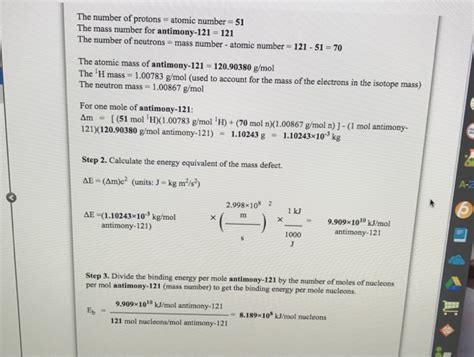 Solved What Is The Binding Energy In KJ Mol Nucleons For Chegg