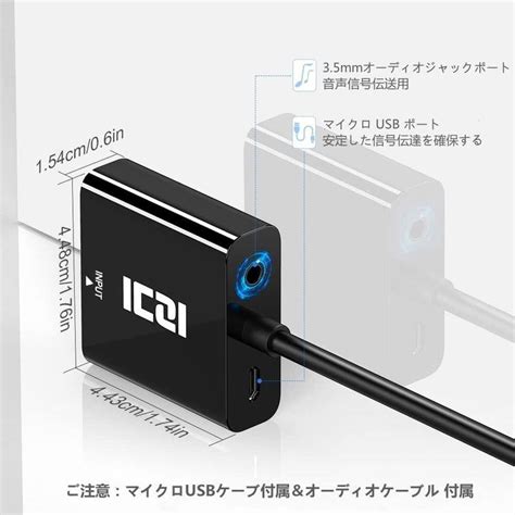 ICZI HDMI VGA変換アダプタ HDMI メス to VGAオス 変換 音声出力 HDMIケーブル D SUB変換 3 5m