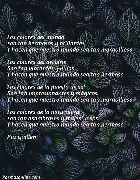 5 Poemas Sobre Los Colores Poemas Online