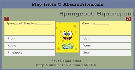 Trivia Quiz : Spongebob Squarepants Characters