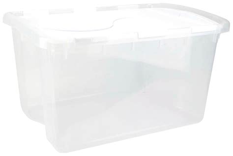 Sterilite 48 Qt Long Containers Hinged Lid Storage Box Plastic Stackable Bin With Lid 18 Pack