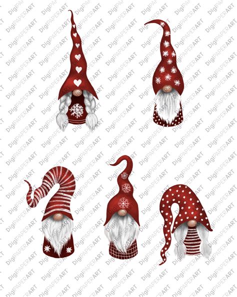 Christmas Gnomes Clipart Scandinavian Gnome Clipart Nordic Gnomes