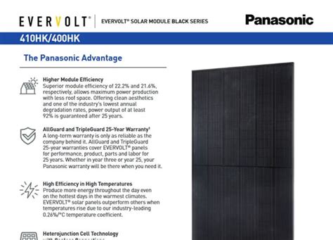 Panasonic EVERVOLT Series Solar Panels My Home Solar